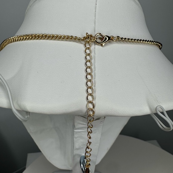 SOLD. Pearls & Gold Link Necklace - Picture 3 of 4